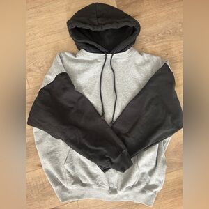 Grey and Black Oversized Hoodie
